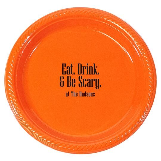 Eat Drink & Be Scary Plastic Plates